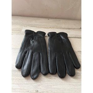 Black lined gloves with zippers on back size XL